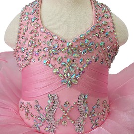 Jenniferwu G153-2 Infant Toddler Baby Newborn Little Girl's Pageant Party BirthdayDress (as1, Age, 6_Months, 9_Months, Pink)