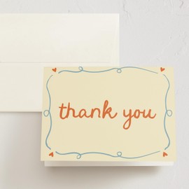 Minted Thank You Cards Pack, Set of 10, Folded Thank You Cards with Envelopes, Blank Card, Hand Drawn Design, Luxurious Paper, Designed by Independent Artists, Baby Shower, Teacher, or Everyday Use