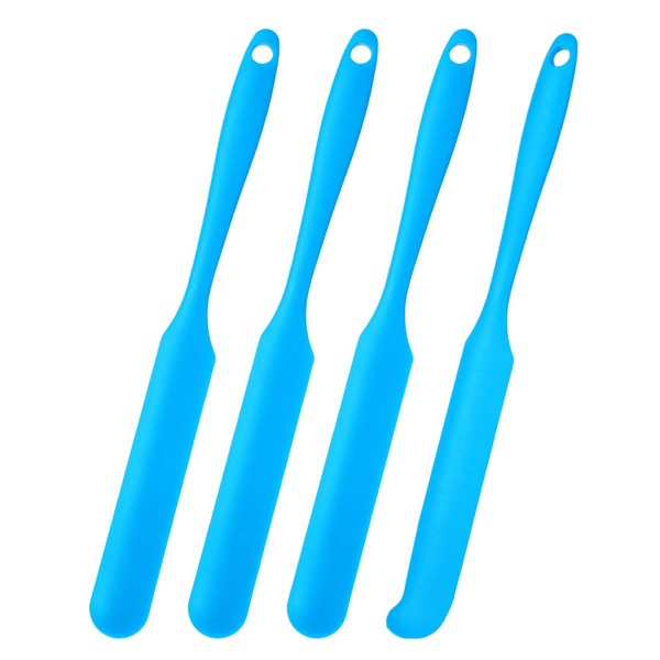 uxcell 4Pcs Silicone Jar Spatula, Heat Resistant Jam Spreader Non-Stick