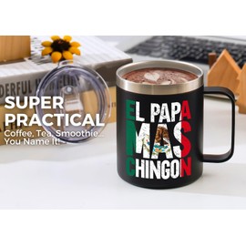 Onebttl Regalo Para Papa, Stainless Steel Insulated Mug 12 oz, Regalos Para Papa Dia Del Padre, Mexican Dad Gifts for Christmas, Fathers Day - EL