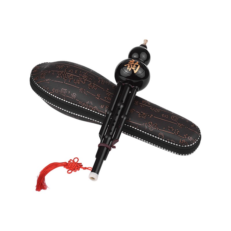 Chinese Traditional Instrument Hulusi Cucurbit Flute Bottle Gourd Silk C-Key