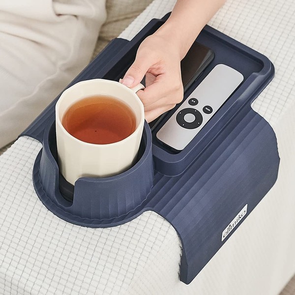 Elimiko Couch Cup Holder Tray, Elimiko Silicone Sofa Drink Holder