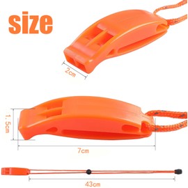 Emergency Whistle, 4 Pieces, Super Loud Safety Whistle with Lanyard, Ideal for Kayaking, Boating, Swimming, Survival in Water, Hiking, Camping, Climbing