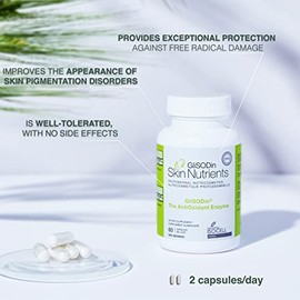GliSODin Nutrientes para la piel La enzima antioxidante - Reduce el estrés oxidativo - 60 cápsulas - 1 mes de suministro