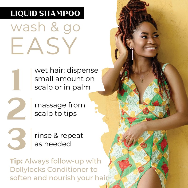 Dollylocks Claifying Liquid Shampoo | Coconut Lime | Paraben-free, Plant-Based,
