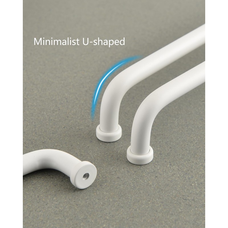 funifiti 5-Pack Bathroom Cabinet Pulls Cupboard Door Handles Modern White