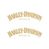 Motorcycle Classic Logo Harley Design Vinyl Decal #2 (Right and