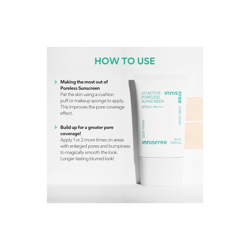Innisfree UV Active Poreless Sunscreen SPF 50+ / PA+++ 1.7