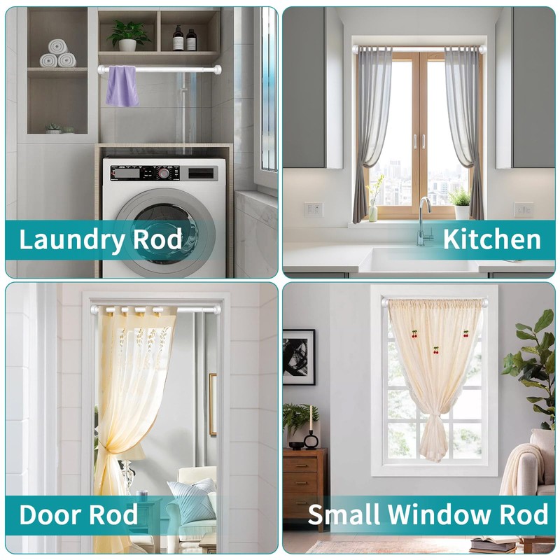 YNL Tension Curtain Rod 34-66 inches-Never Rust, Non-Slip, No Drill