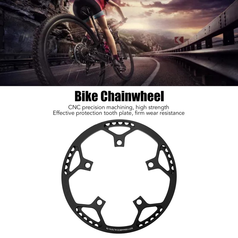 Folding Bike Chainring Aluminum Alloy CNC Processing Wear Resistant Protective