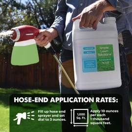 Maximum Green & Growth Fertilizer High Nitrogen 28-0-0 Lawn Food Liquid Fertilizer- Spring & Summer- Any Grass Type- Simple Lawn Solutions - Concentrated Quick & Slow Release Formula (2.5 Gallon)