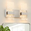 Ditoon Modern Brushed Nickel 4-Lights Bathroom Vanity Light, LED Bathroom