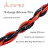 ZIGPEO 16 AWG Silicone Wire 100FT, Extra Flexible 16 Gauge