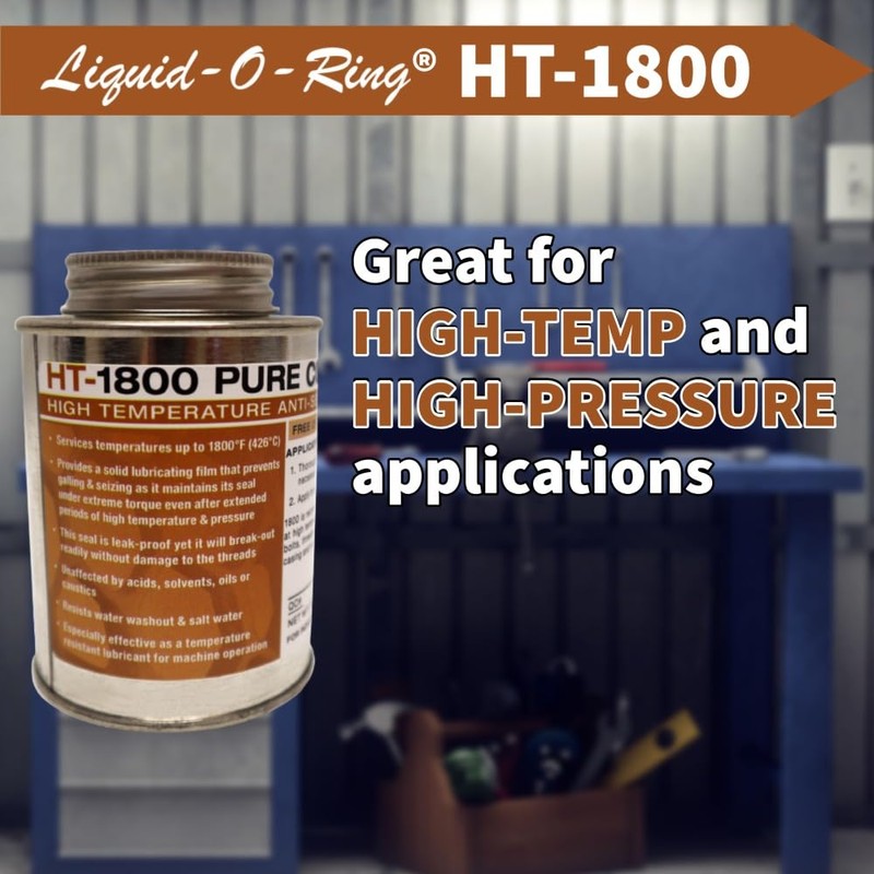 Liquid-O-Ring HT-1800 Pure Copper Anti-Seize Lubricant – High Temp 1800°F,