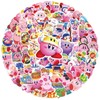 100PCS Cartoon Kirby Stickers for Kids,Vinyl Waterproof Decal for Water