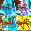 MS. WENNY Handcrafted Blue Carousel Music Box with Lights, Resin