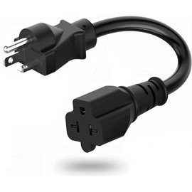 1Ft Nema 6-20P Extension Cord 20-Amp 250 Volt Nema 6-20 Extension Cable,12AWG Nema 6-20P to 6-15R/20R,6-20P to 5-15R/20R T Blade 20AMP Heavy Duty Extension Cable, 250V 20A AC Power Extension-Cord