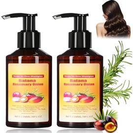 2PC Shampoo Romero, Batana Rosemary Onion 3 en 1 Shampoo, Champú de Batana, para hombres y mujeres, evita la pérdida de cabello seco y cabello para