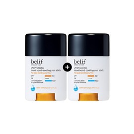 Belif UV Protector Aqua Balm Cooling Sun Stick 14g (SPF 50+, PA++++) / 빌리프 UV프로텍터 아쿠아 밤 쿨링 선 스틱 14g (SPF 50+, PA++++)X2개