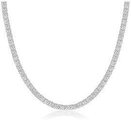 Michooyel Tennis Necklace Men's Tennis Chain Women's Iced Out Chain Diamond Zirconia Choker Silver Tennis Chain Necklaces (Golden, Silver), Cubic Zirconia, Cubic Zirconia