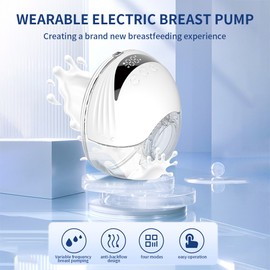 Hands Free Breast Pump Wearable Electric Breast Pump Lightweight with LED Display 4 Modes & 12 Levels