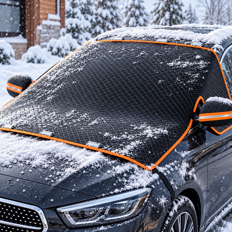 Car Windshield Snow Cover for Winter Protection – Magnetic Frost