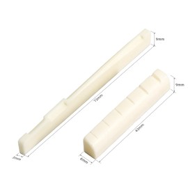 Bone Nut Saddle Acoustic Guitar Nut Blank White Beef Bone Saddle Blanks For 6 String Classical Folk Guitar 2 Sets 4pcs