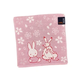 Miffy x Choju-Giga Gauze Mini Towel, Flower Dango