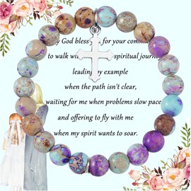 MollyQueen Confirmation Sponsor Gifts Bracelet for Women Sponsor Appreciation Gift Christian Faith Gift Catholic Confirmation Gifts Thank You for Being Mine Bracelet Gift for Godparents