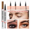 Eyebrow Pen - 2-in-1 Dual-Ended Eyebrow Pen with 4-Fork-Tip &