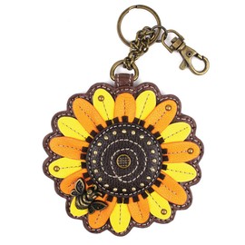 CHALA Plant Life Collection Women's Decorative Key Fob/Coin Purse Accessory (Sunflower)