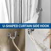 12 PCS Curtain Tie Backs Hooks, Curtain Holdbacks Silver Tie