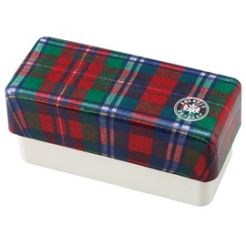 Takenaka T-36129 Solavee Square Lunch Box, 2-Tier, Madras Blue (Upper Level), 7.8 fl oz (200 ml), Lower Level, 11.8 fl oz (320 ml), Made in Japan