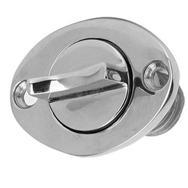 Fafeicy Garboard Drain Plug, 38 x 55 mm 316 Stainless Steel Oval Captive Boat Plug, with 1 Inch Hole Size and 3/4 Inch Thread Size, for Marine Yacht Boat