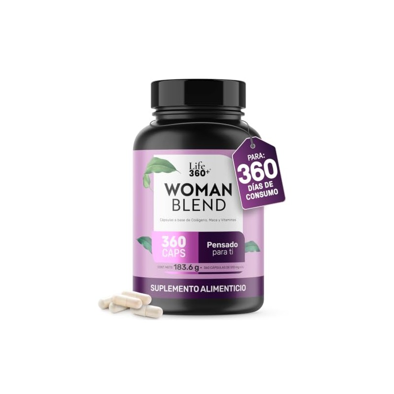 LIFE 360+ Woman Blend Multivitaminico para Mujer | 360 cápsulas
