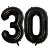 40inch Jumbo 30 Black Number Balloons for 30th Birthday Party Decoration Perfect 30 Years Party Supplies use Them as Props for Photos (Black 30)