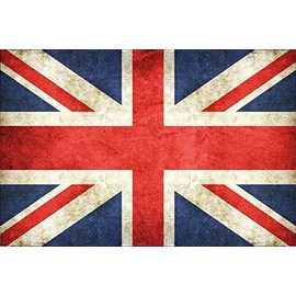 Decorative 7 Tin Sign with England Flag Design 30 x 20 cm