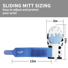 Baseball Sliding mitt, Sliding Mitt for Youth, Baseball Softball Glove for Hand Protection, Breathable and Durable, Adjustable Elastic Wrist Strap, Ambidextrous Design (Cow, Youth)