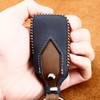 ontto Cowhide Leather Car Key Case Cover for VW Polo