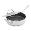 GreenPan Craft Steel Covered Sauté Pan, 4 qt, Silver