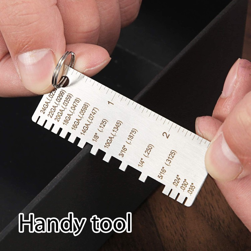 ZeeDix 4 Pcs Stainless Steel Metal Sheets Welding Thickness Gauge-