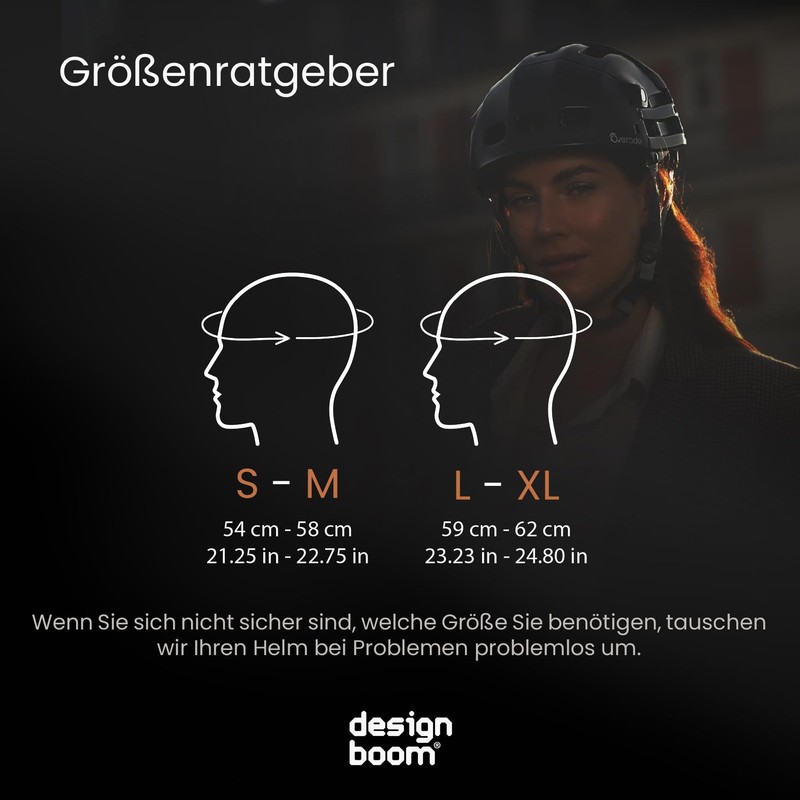 Overade Plixi Foldable Helmet for Bicycles, E-Scooter - Volume Divided