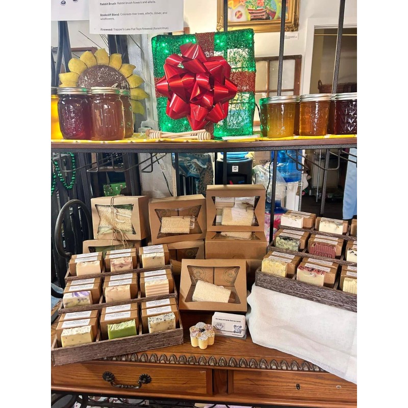 Homemade 5 Bar Assorted Natural Soap Bundle with Loofah -