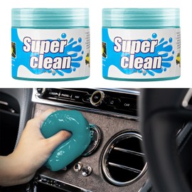 QZTYTY Car Cleaning Gel, Car Cleaning Supplies, Car Cleaning Putty, Universal Car Cleaning Kit Auto Detailing Tools Car Accessories Fit for Automotive, Keyboard, Camera, Printers (Blue, 2PCS)