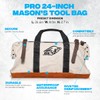OX Tools 24 Inch Canvas Mason Tool Bag Canvas Utility
