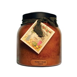 A Cheerful Giver - Honey Pear Cider Papa Scented Glass Jar Candle (34oz) with Lid & True to Life Fragrance Made in USA