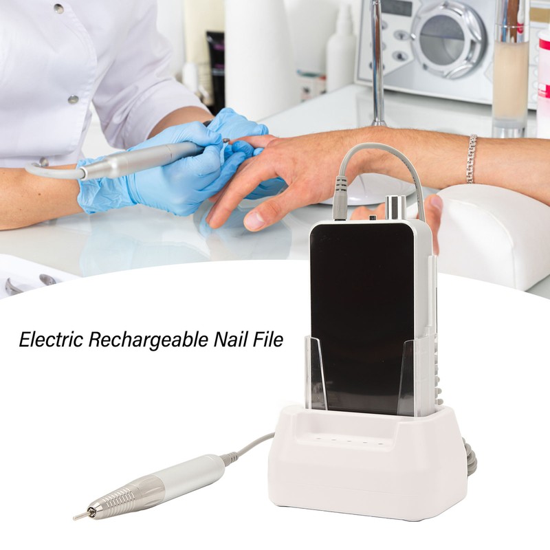 Rechargeable Manicure File 0 To 35000rpm Large Screen Display Electric