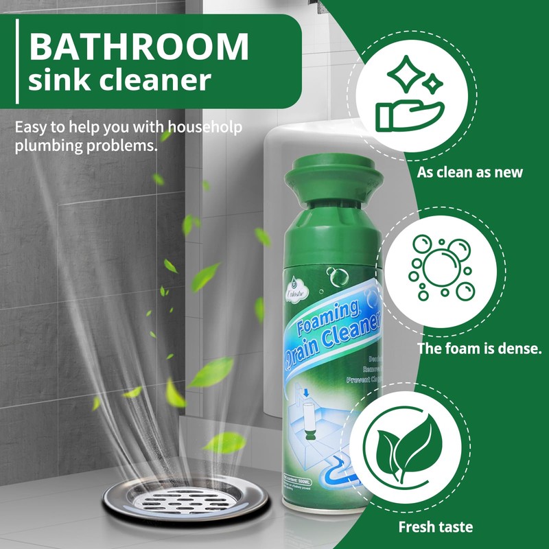 Foaming Drain Cleaner, Sink Drain Cleaner Foam, Drains Clog Remover