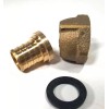 Generic 5/8" PEX Water Meter Coupling, LEAD FREE Brass, 5/8"