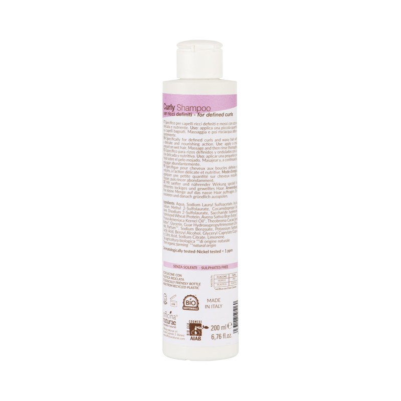 Officina Naturae Shampoo for Curly Hair Organic Sustainable Vegan 200
